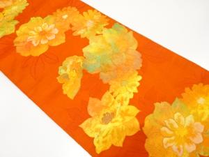 花模様織り出し 名古屋帯